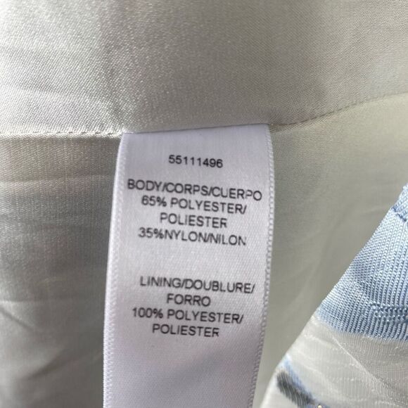 Kay Unger CASSIE MIDI DRESS Size 12 Blue, Silver, White - Picture 12 of 13